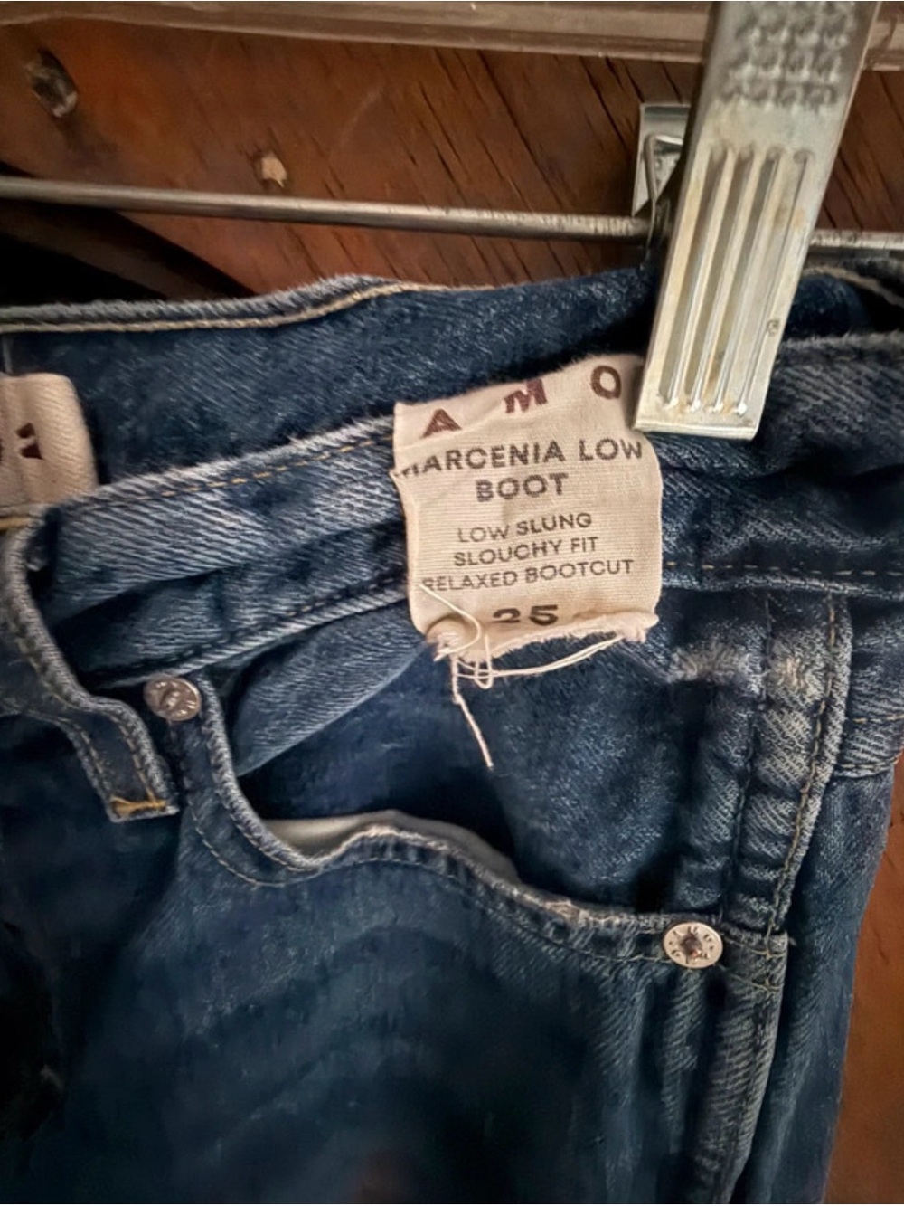 AMO Marcenia bootcut Women's Straight-Leg Jeans in Classic Blue Denim - Picture 5 of 5